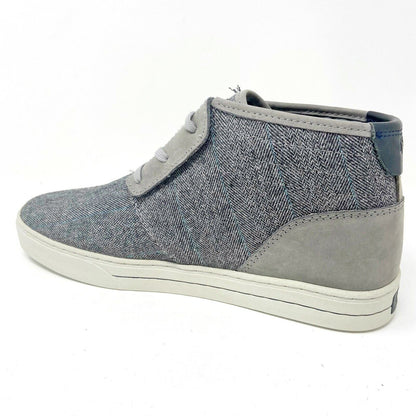 Clae McQueen Charcoal Deep Navy Mens Mid Premium Casual Sneakers
