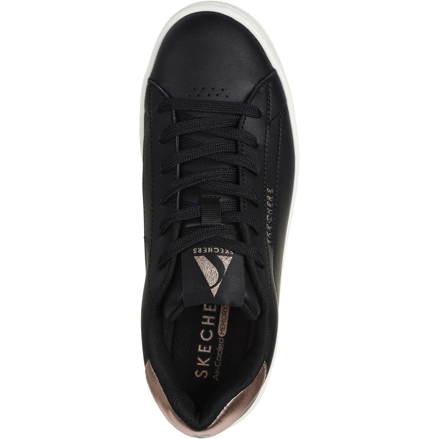 Women's Wide Fit Skechers 177700 Uno Court Courted Air Trainers