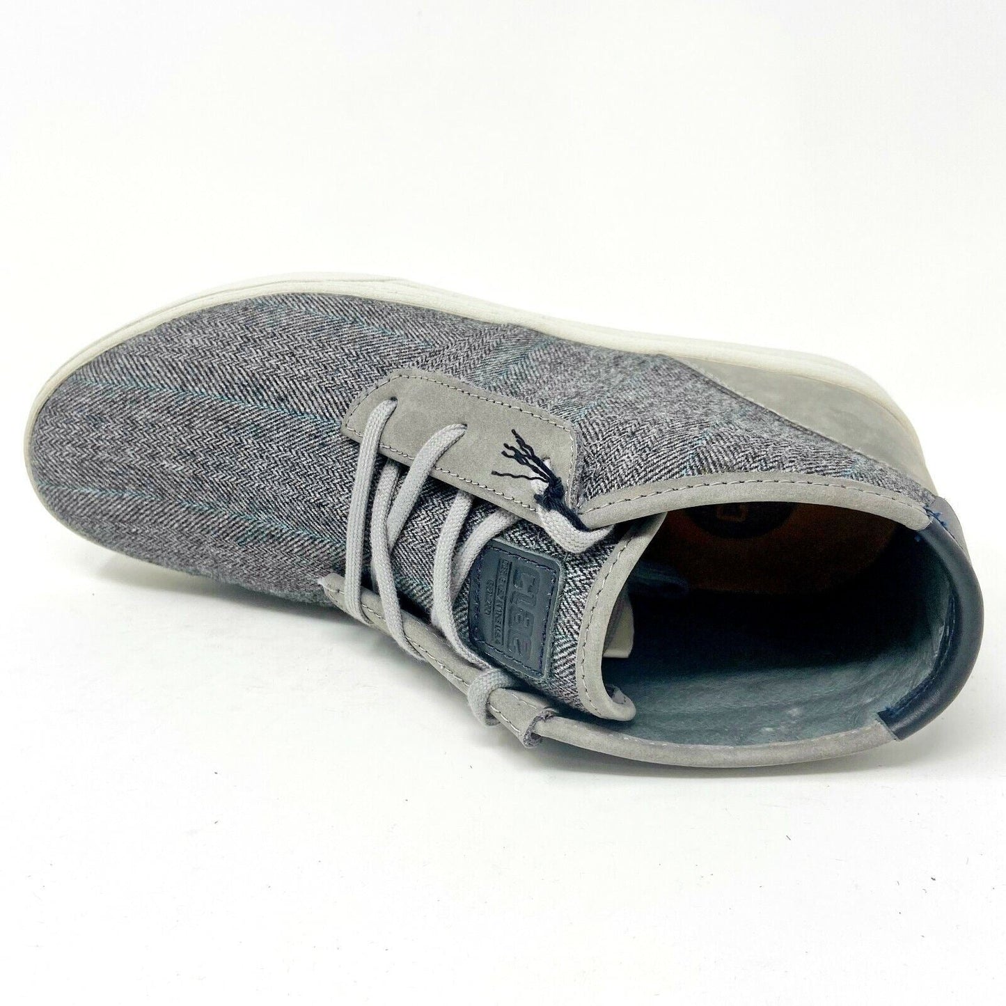 Clae McQueen Charcoal Deep Navy Mens Mid Premium Casual Sneakers