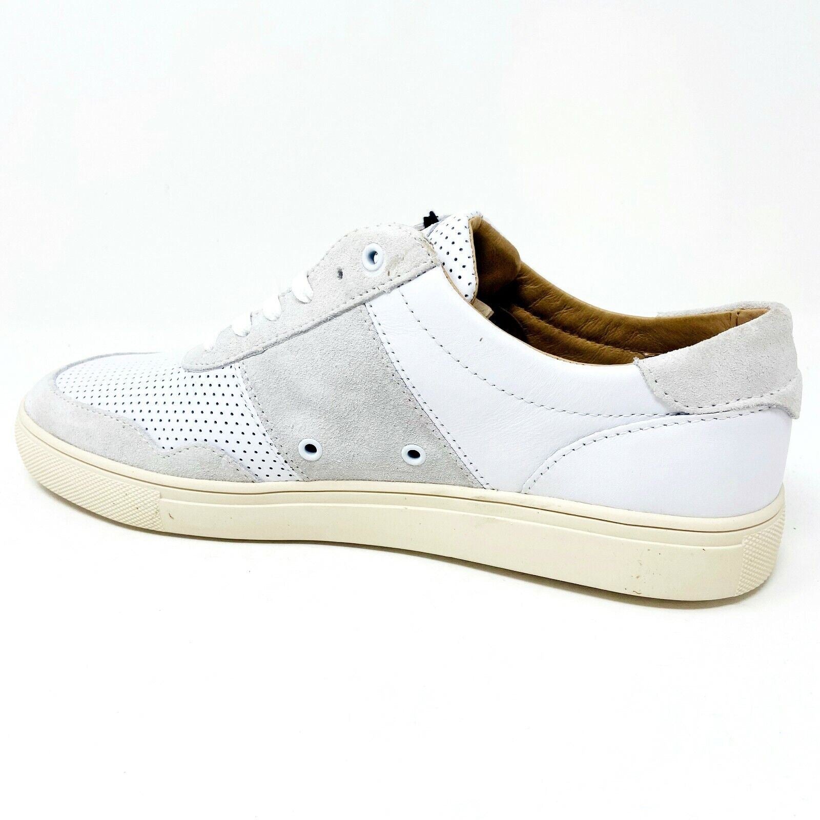 Clae Gregory SP White Leather Cream Mens Premium Casual Sneakers
