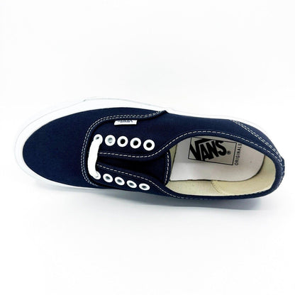 Vans Vault OG Authentic LX (Canvas) Navy Blue White Womens Casual Sneakers