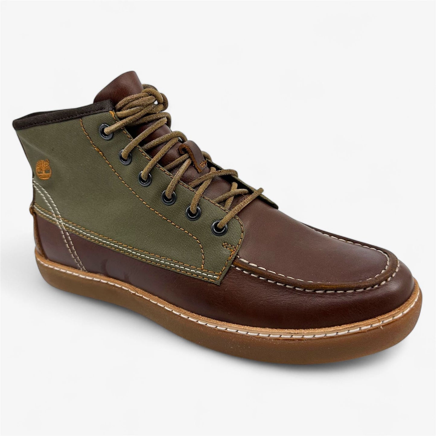 Timberland Hudston Brown Olive Green Mens Boot Chukka