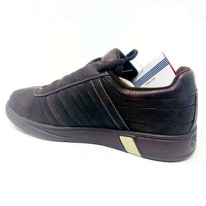 K-Swiss Mens Marvid Chocolate Brown Leather Casual Sneakers 01015227