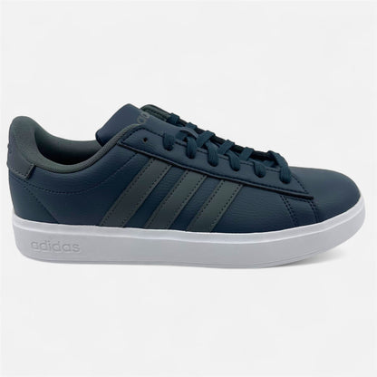 Adidas Grand Court 2.0 Aurora Ink Grey White Mens Athletic Sneaker
