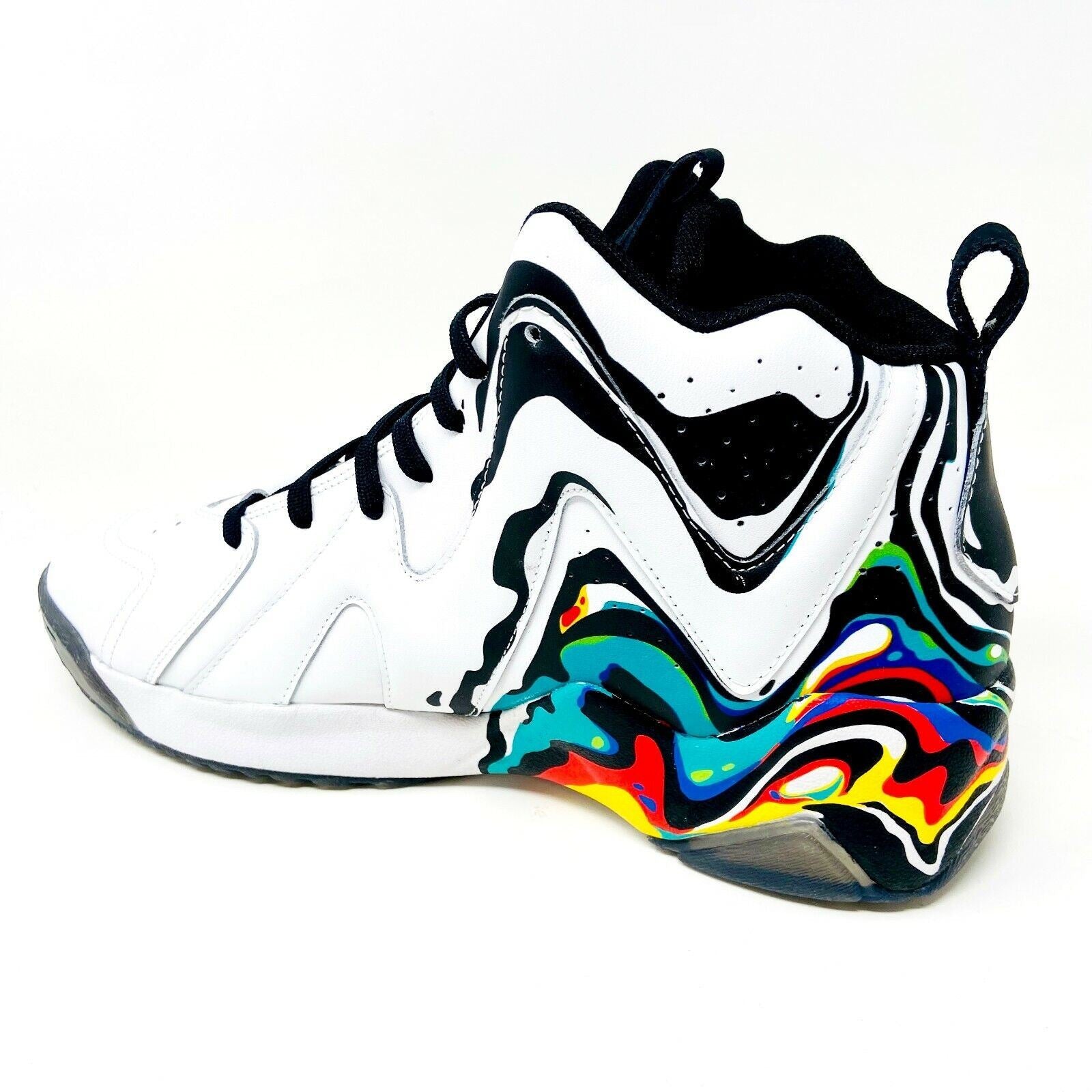 Reebok Kamikaze II Mid International Peace Day White Black Mens Size 15 FY6116