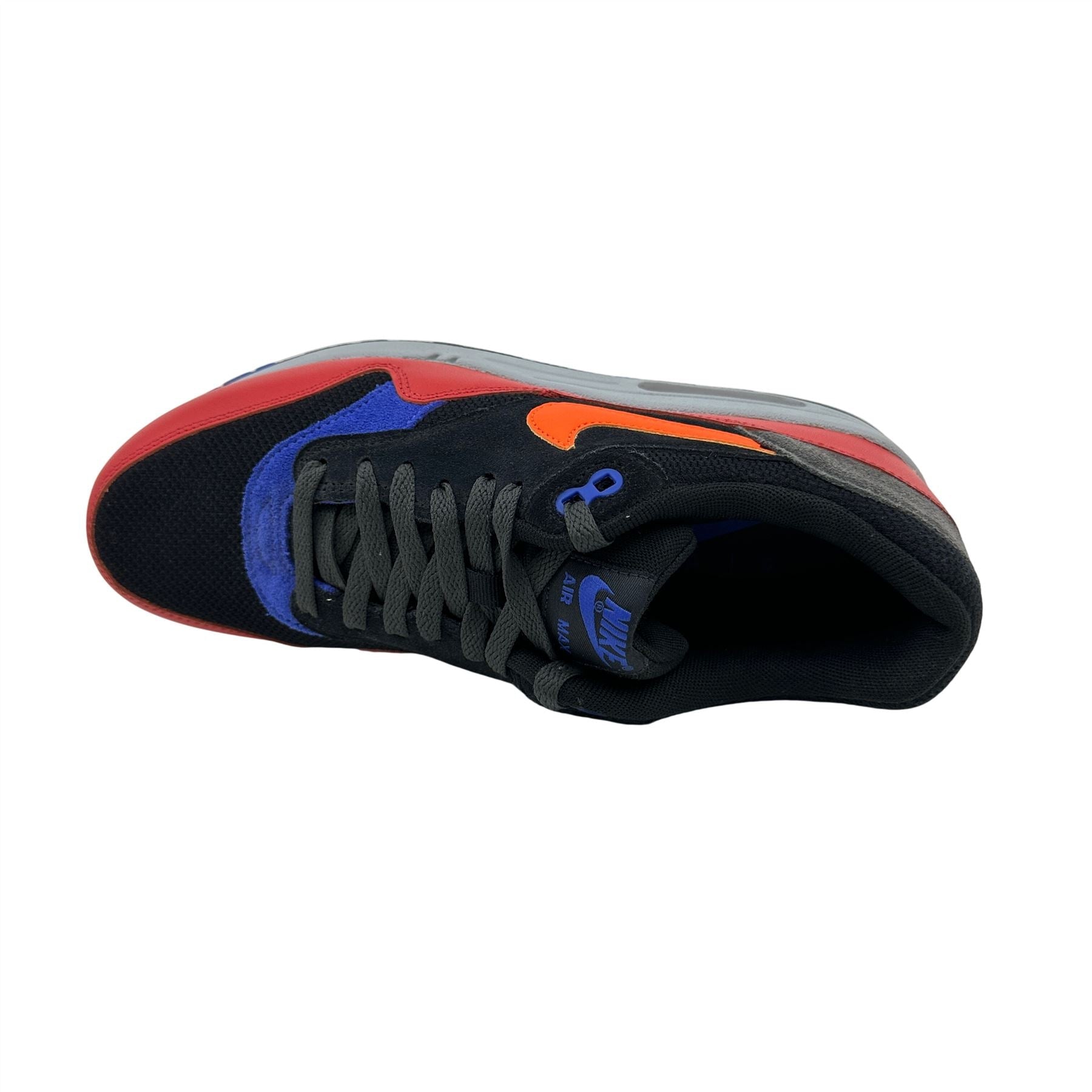 Nike Air Max 1 Essential Black Hyper Crimson Red Mens Athletic Sneaker