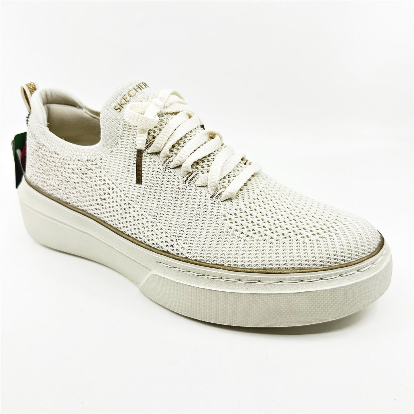 Skechers Cordova Classic Sparkling Dust Off White Womens  Athletic Sneakers