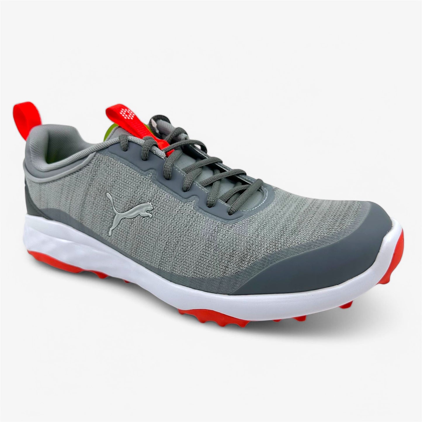 PUMA Fusion Pro Cool Mid Gray Silver Mens Extra Wide Spikeless Golf Shoes