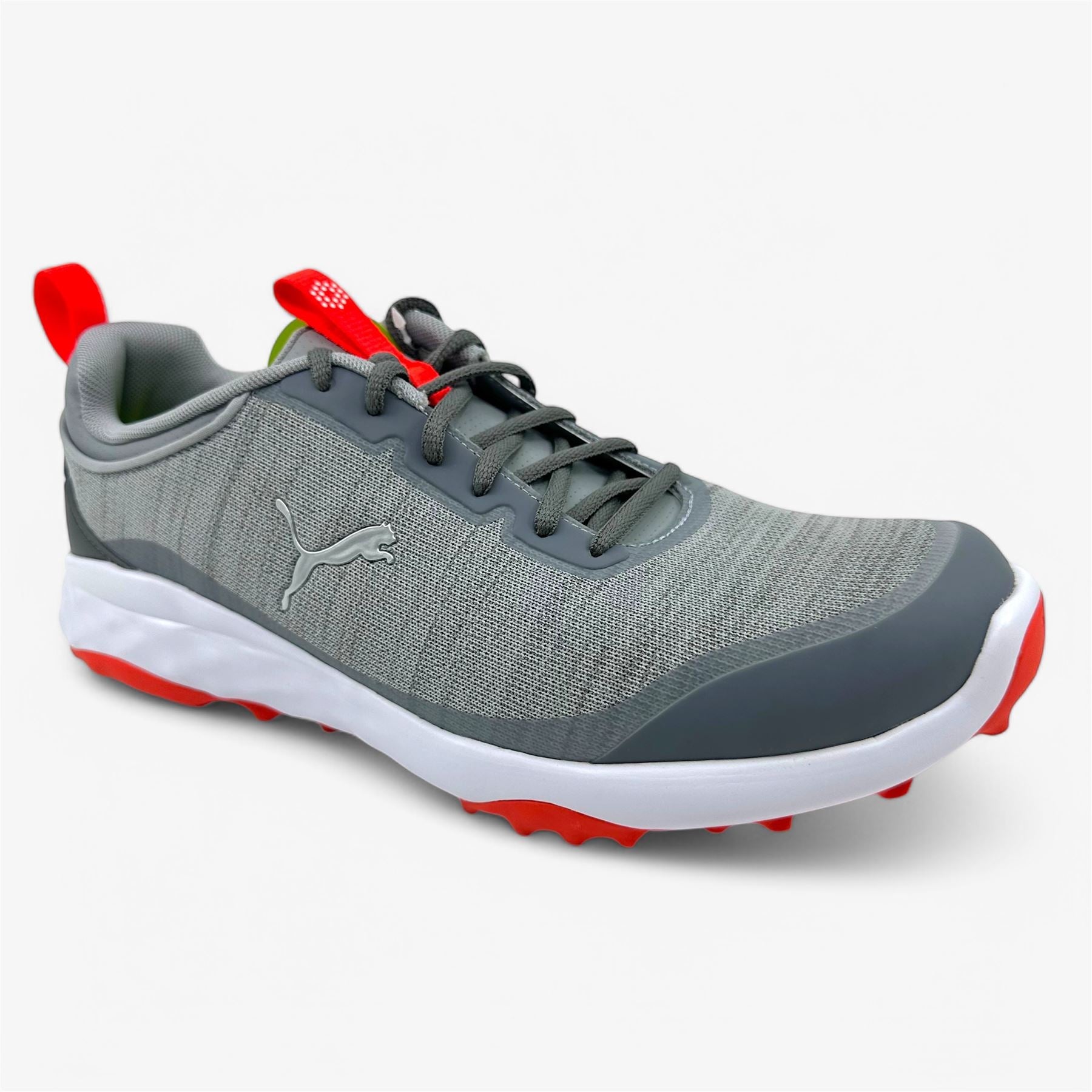 PUMA Fusion Pro Cool Mid Gray Silver Mens Extra Wide Spikeless Golf Shoes