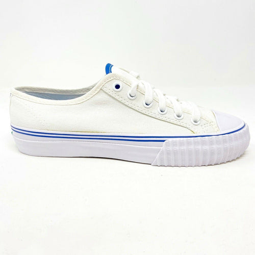 PF Flyer Center Lo Reiss White Blue Womens Retro Casual Sneakers PM12OL1F