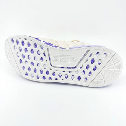 Adidas Originals NMD R1 Wonder White Beige Purple Womens Running Shoes GW5694