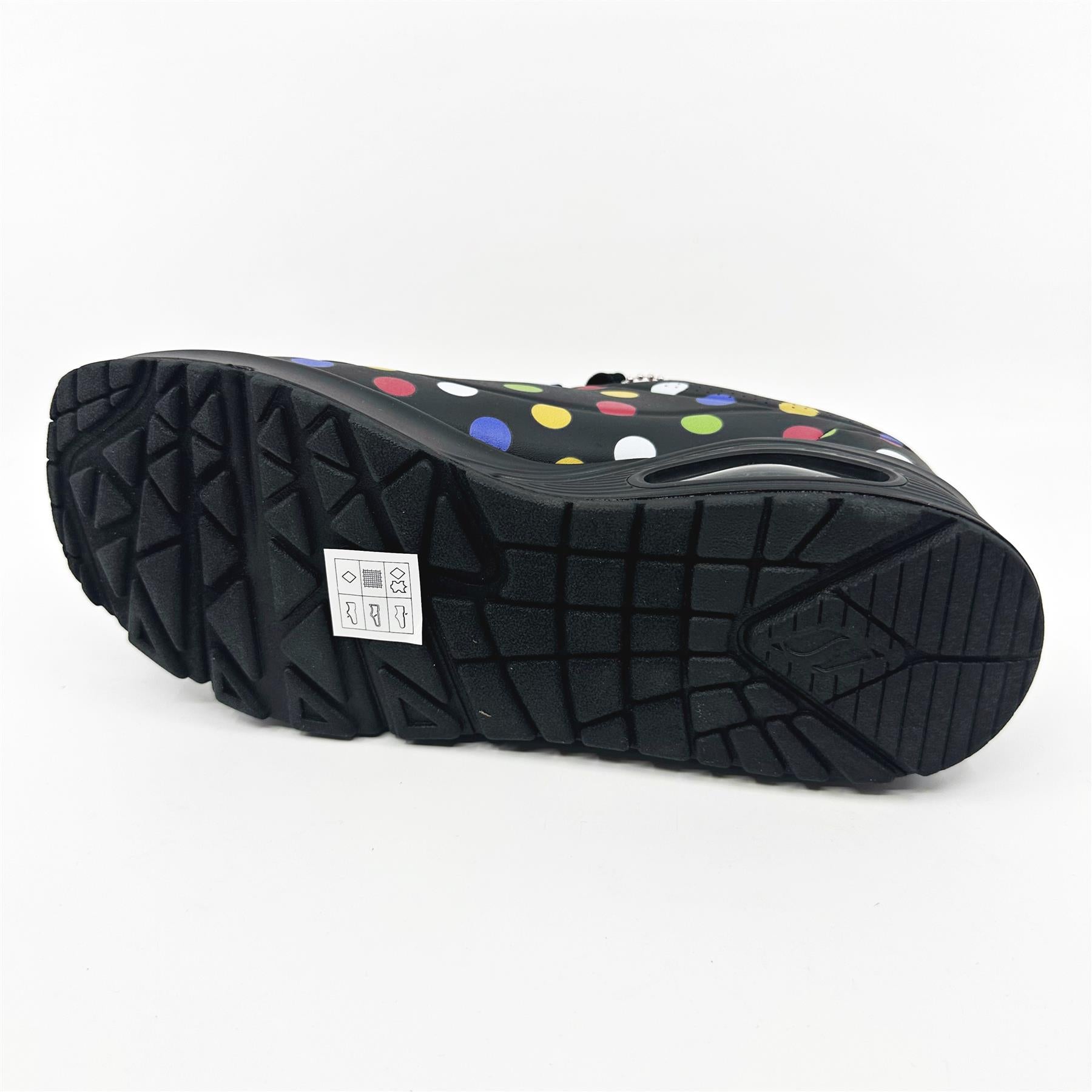 Skechers Uno Splatted Air Black Multi Womens Athletic Sneakers