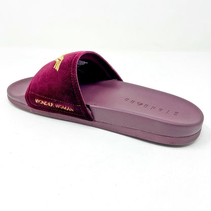 STNDRD Standard Monaco DC Comics x Wonder Woman Size 7 Burgundy Womens Sandal