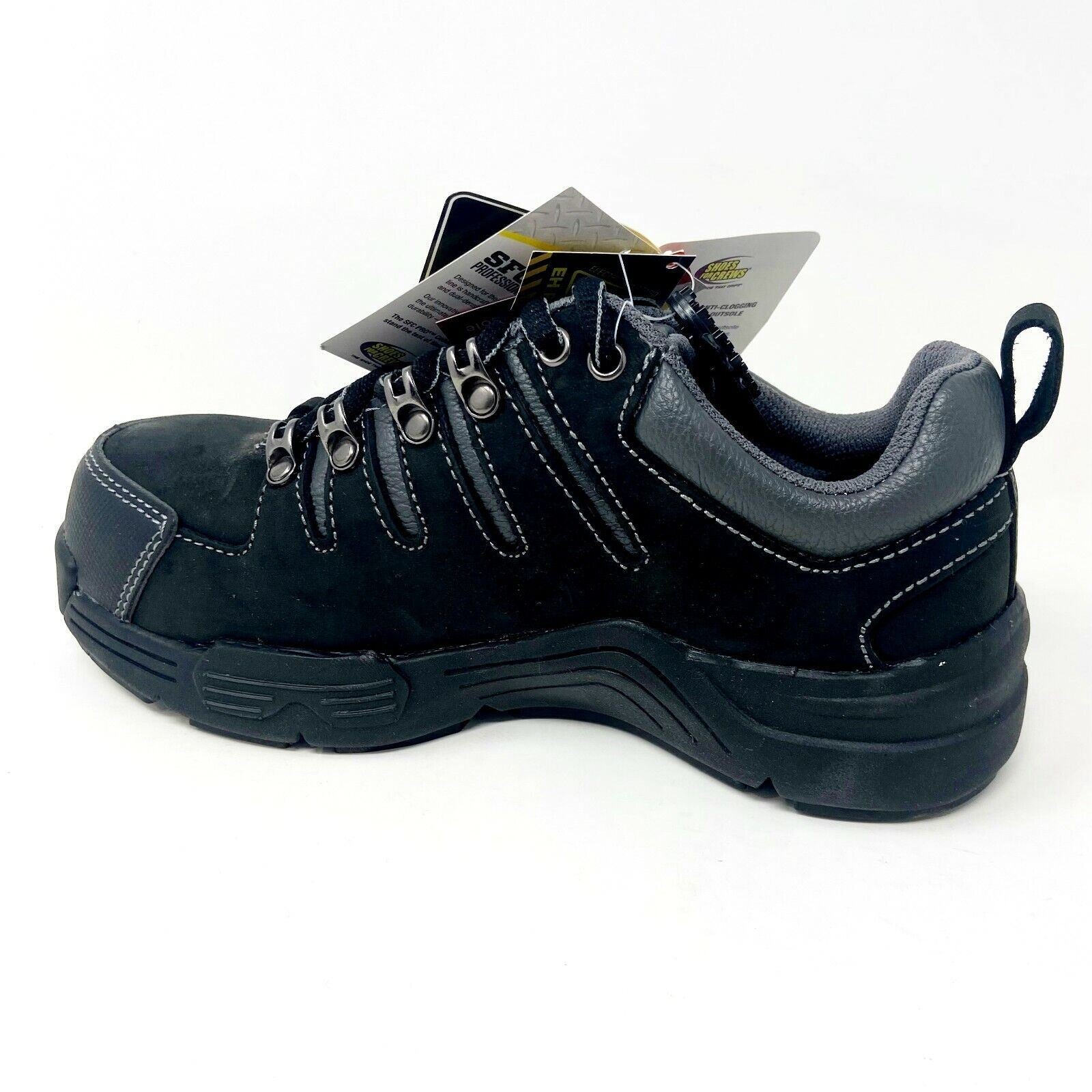 Shoes For Crews Pro Black Slip Resistant Steel Toe Womens Crew Work Shoes 8294