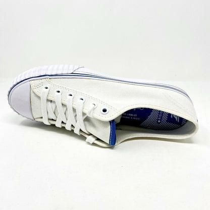 PF Flyer Center Lo Reiss White Blue Womens Retro Casual Sneakers PM12OL1F