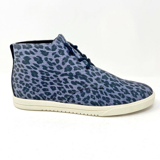 Clae Strayhorn Textile Deep Navy Leopard Mens Size 8 Mid Casual Sneakers