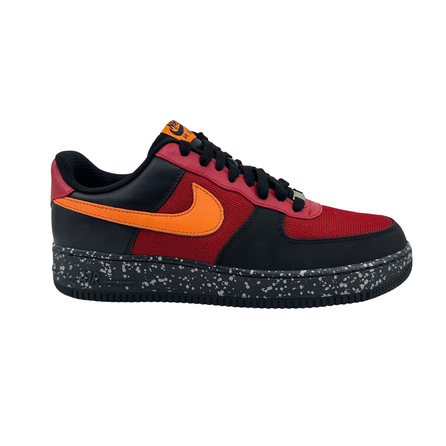 Nike Air Force 1 Premium '07 Red Mandarin Black Mens Athletic Sneaker