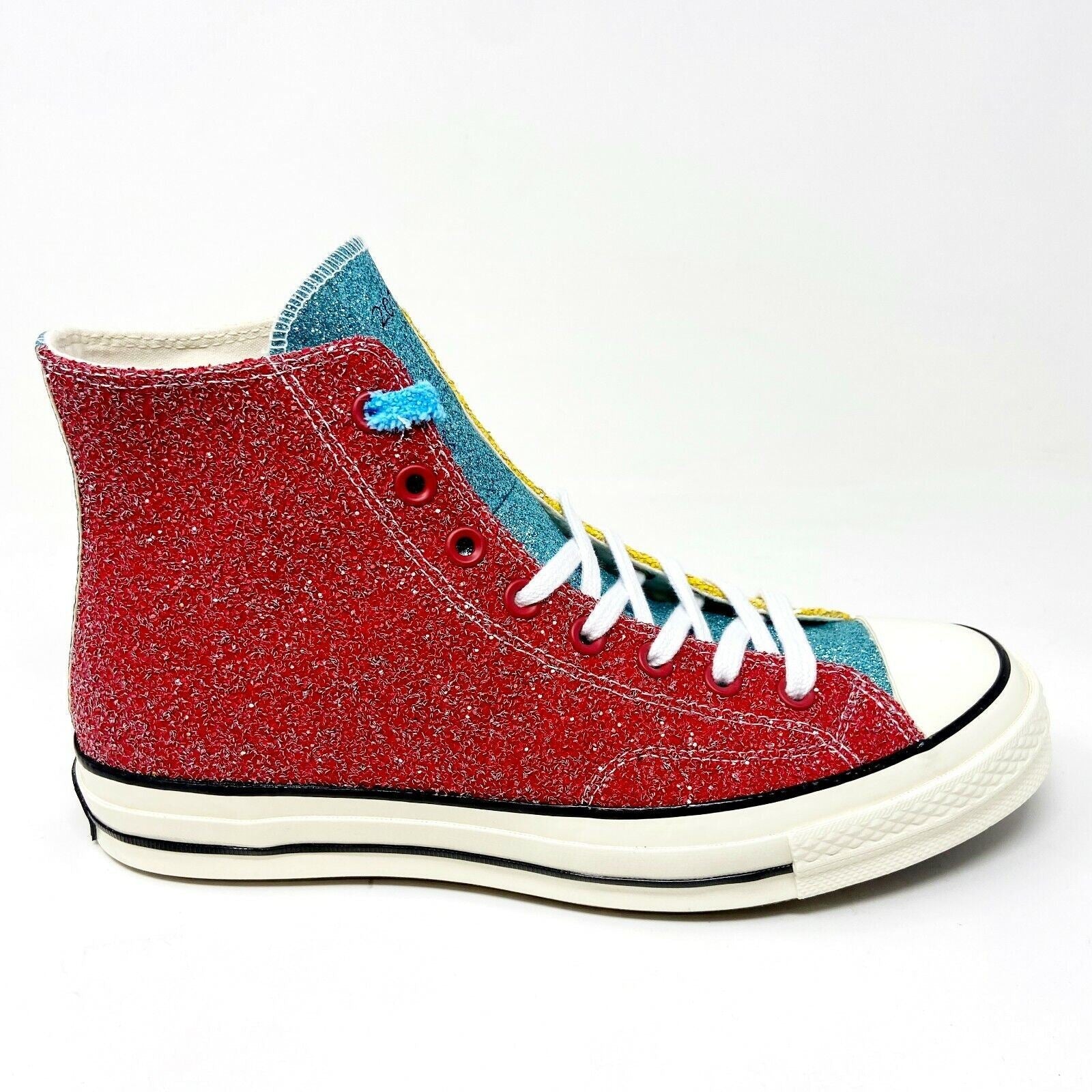 Converse x JW Anderson  Chuck 70 Hi Glitter Barbados Cherry Red Womens 164694C