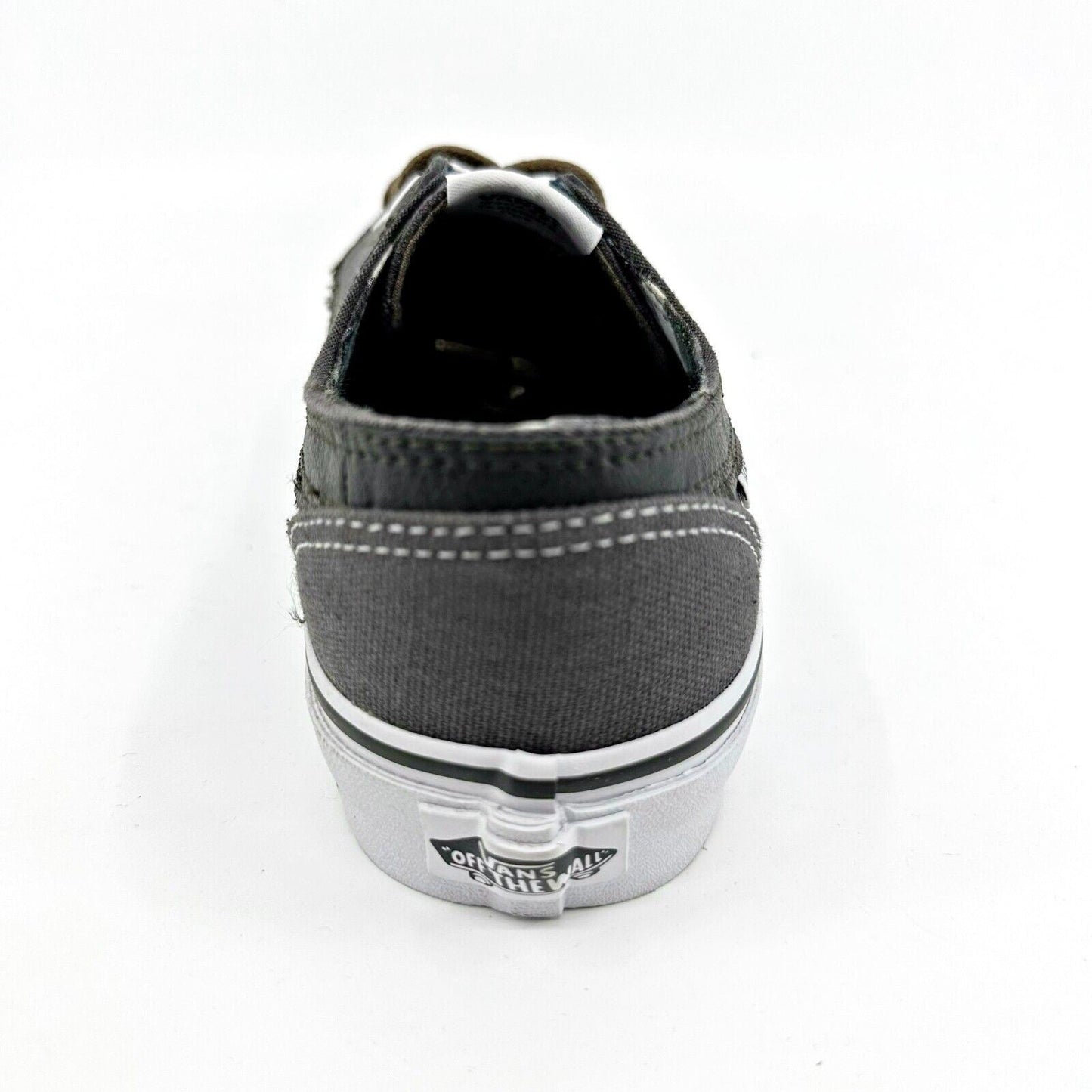 VANS Brigata (Leather Plaid) Asphalt Beluga Gray Womens Size 8 Casual Sneakers