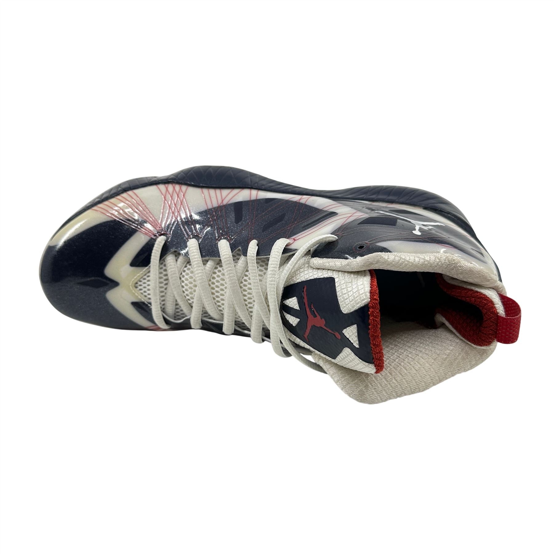 Jordan 2012 Lite White Obsidian Gym Red Mens Athletic Sneaker